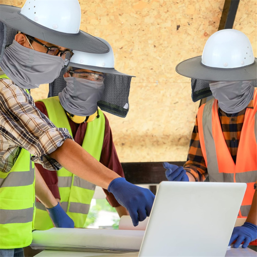 2 peças de capacete de proteção solar para pescoço e alta visibilidade 2