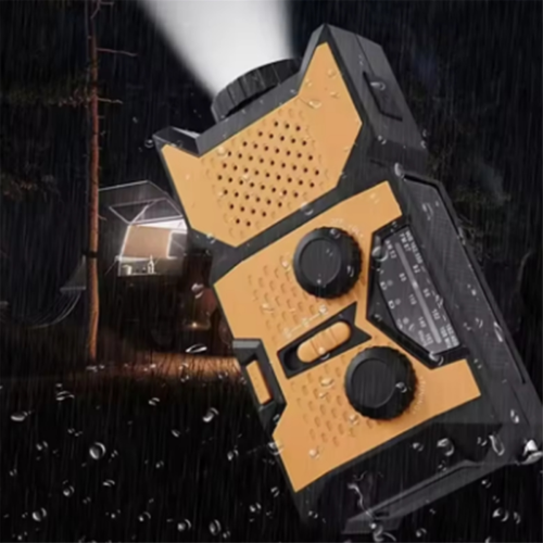 Käsikäyttöinen aurinkoradio LED-taskulampulla, AM/FM/ 2