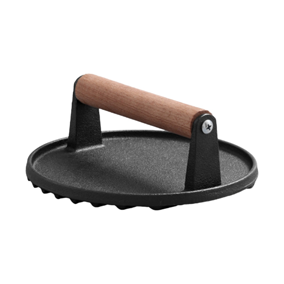 Fleischbrett Aus Gusseisen Mit Holzgriff FüR Bbq, S-image