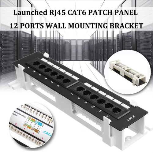 Σετ εργαλείων δικτύου 12 θυρών CAT6 Patch Panel RJ45 2