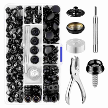 Kit de snaps para lona, 2 peças, ferramenta de instalação, aço inoxidável de grau marítimo