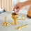 2 Sets Incense Burner with Tong, Gold Frankincense 6