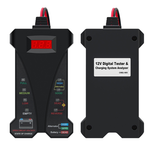 Bilens digitala LED-display batteritestare 12V laddning 2