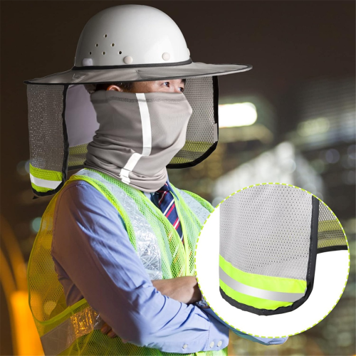 2 peças de capacete de proteção solar para pescoço e alta visibilidade 2