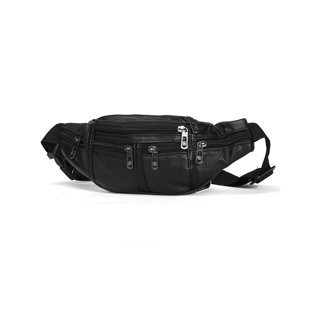 Sac banane en cuir véritable pour homme