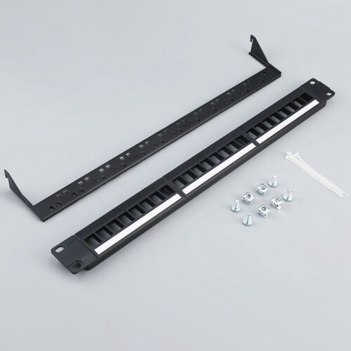 Rack de 19 polegadas, 1U, com patch CAT6 de 24 portas 2
