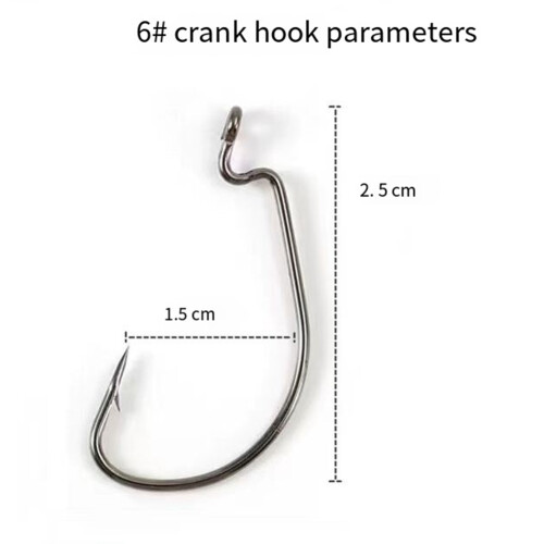 300pcs Per Set Offset Fishing Hooks, Type 6 High C 2