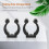 20 Pcs Angelrute Stange Halter Clips Schwarz 16Mm In 3