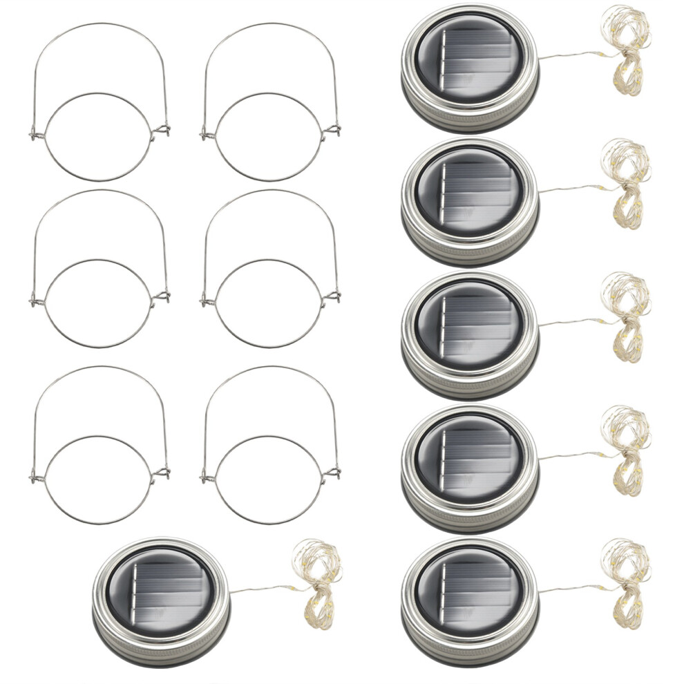 Solar-Glasdeckellichter, 6Er-Pack 20 Led-Lichterketten S-image