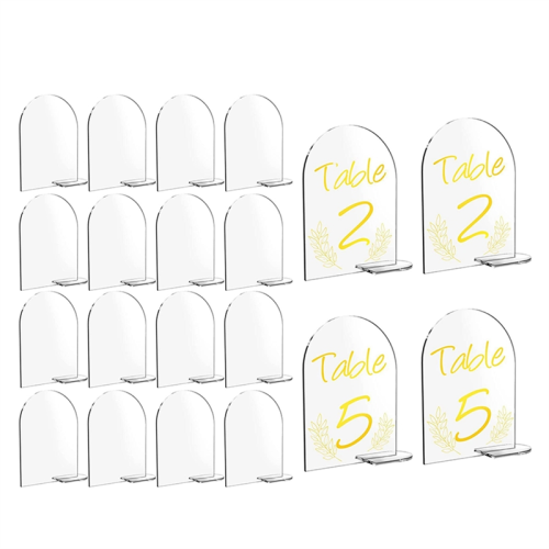 Pacotes com 20 placas de acrílico em branco de 6 x 4 polegadas com números 1