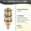 Messing erstatningstermostat til bruserblandingsbatteri 7