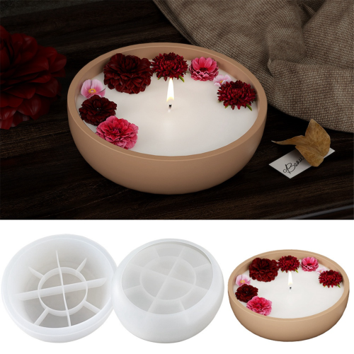 Runde Zementschale Blumentopfform Terrazzo Beton 2