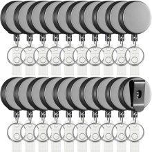 Pack de 20 Portacredenciales Retráctil con Clip para Cinturón