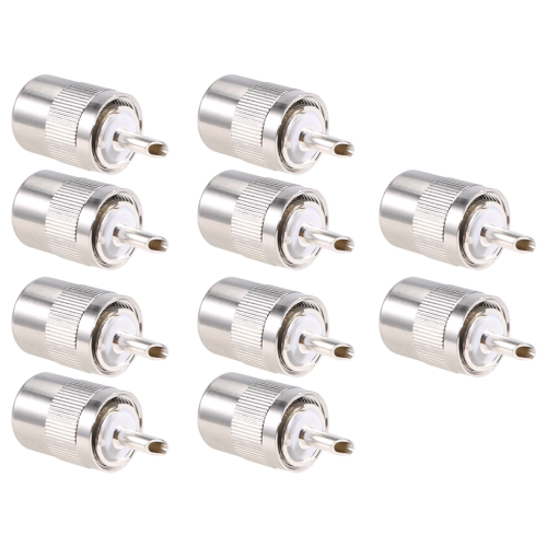 10 stk UHF-han PL-259 stik loddet RG8 RG2 2