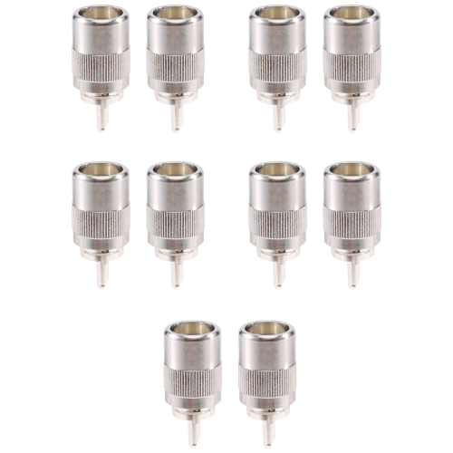 10 stk UHF-han PL-259 stik loddet RG8 RG2 1