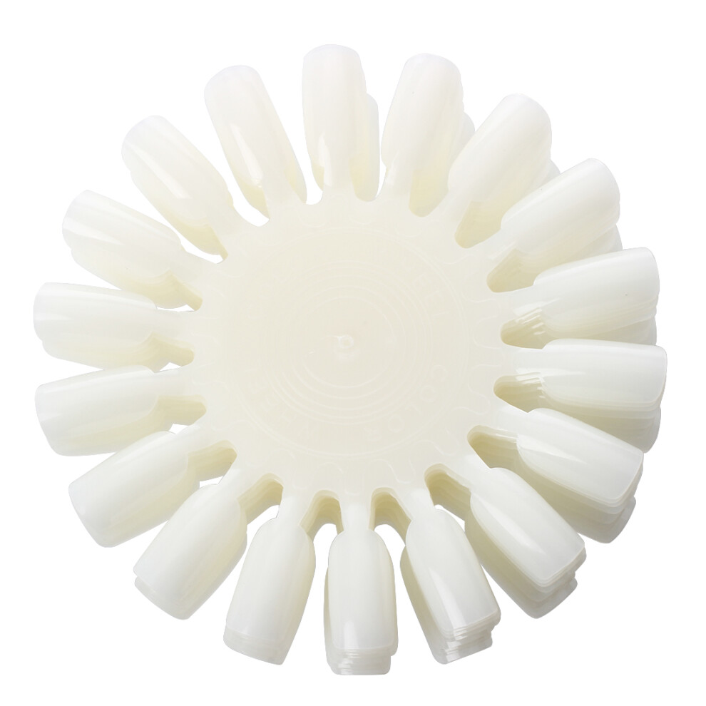 Semoic White 10 X Nail Art Tips Gel Acrylic Display Practice Wh