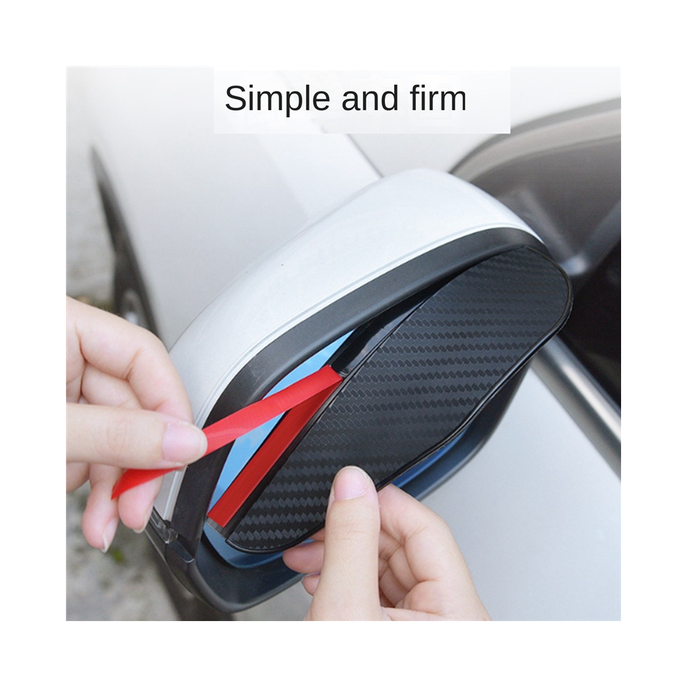 2Pcs Rainbrow Thickened Carbon Fiber Texture Rearv 4852627451569