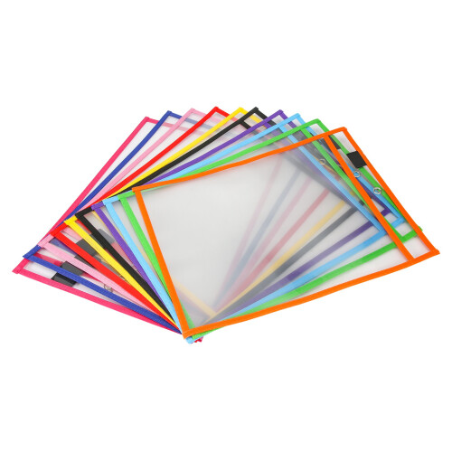 10 bolsos reutilizáveis para quadro branco, cores sortidas 2