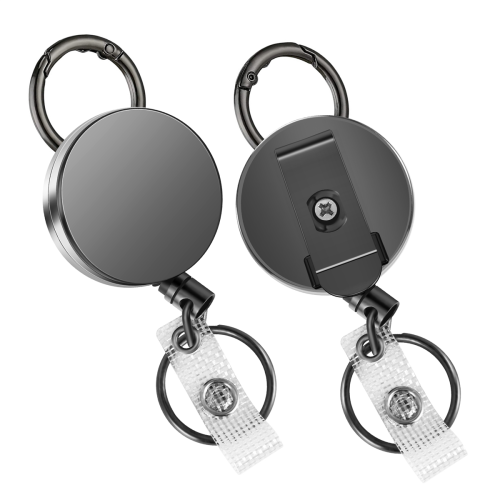 2-pack robuuste intrekbare badgehouderhaspels, 2
