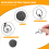 2-pack robuuste intrekbare badgehouderhaspels, 6
