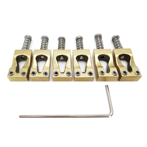10,8 mm Elektrisk gitar Gourd Bridge Messing-sadel V 1