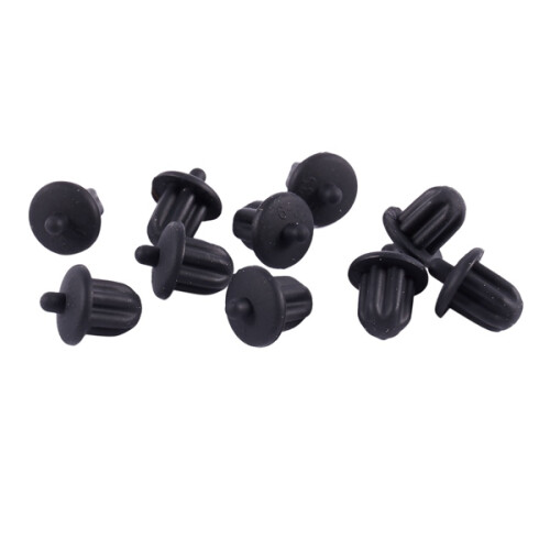 10x Conector de áudio de borracha preta de 6,35 mm para PC e DVD Microfone 1