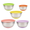 5 stk rustfritt stål blandeskåler 18–26 cm diameter 3