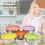 5 stk rustfritt stål blandeskåler 18–26 cm diameter 7