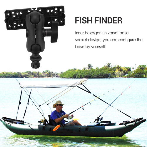 Bollfäste med fiskefinder och universell montering 2
