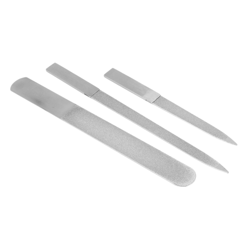 3-Piece Nail File Set Stainless Steel Double-Sided