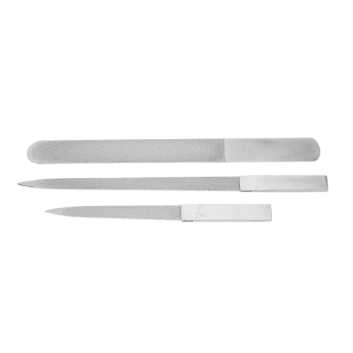 3-Piece Nail File Set Stainless Steel Double-Sided 2