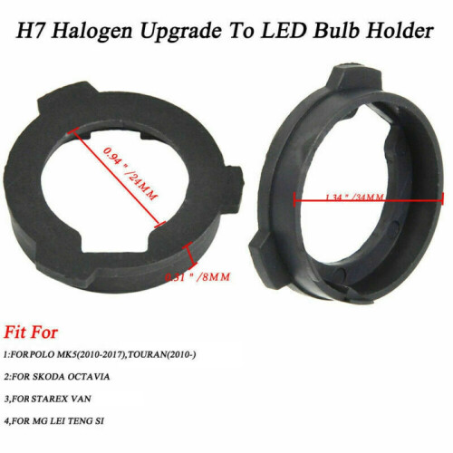 2X H7 LED Halteclip Adapter Halter Scheinwerfer B 2