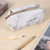 Estojo de lápis de papelaria de PU de mármore branco Makeu 2