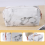 Estojo de lápis de papelaria de PU de mármore branco Makeu 6