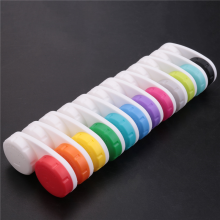 12-teiliges buntes Kontaktlinsenbehälter-Set, Immersionsset, S
