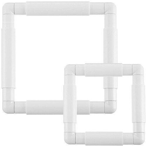 2 stk firkantede broderirammer med Q-Snaps til quilt