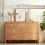 Boho Rattan Kommode Knöpfe Runde Holz Schublade Hand 7