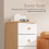 Boho Rattan Kommode Knöpfe Runde Holz Schublade Hand 6
