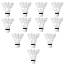 Pack of 12 Goose Feather Badminton Shuttlecock for Outdoor Indoor Sports (White)