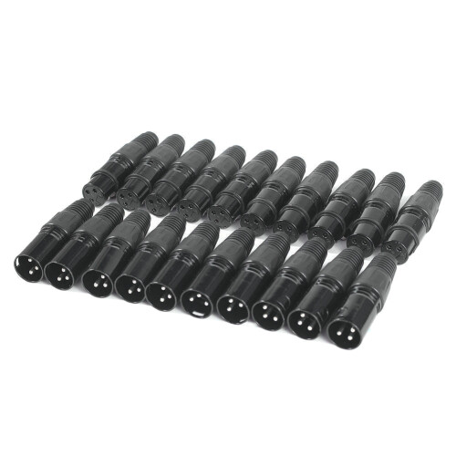 10 par kabli mikrofonowych XLR 3-pin Plug Co