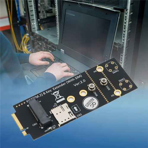 M.2 (NGFF) Key B-adapter met SIM-sleuf voor 3G/4G/5G
