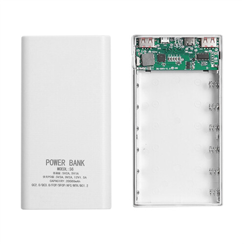 18650 Batteria Power Bank Box 5V 2.1A Display LCD 2 1