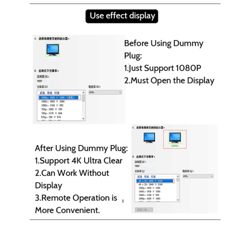 HDMI-compatibele 4K Dummy Plug met LED-lampje voor G 2
