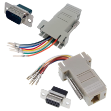 10 szt. modułowych adapterów DB9 na RJ45, DB9 na RJ45 żeński