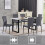 AINPECCA (Grey, 6) Light Luxury Dinning Chair Office Backrest Bedroom 5