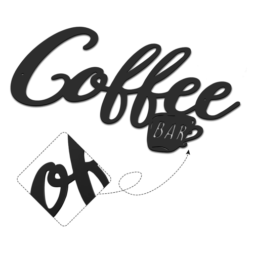 Placa de parede de metal para café pendurado, cabeça de panela pendurada 2