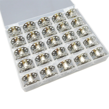 25 pezzi di bobine metalliche per macchina da cucire con archiviazione