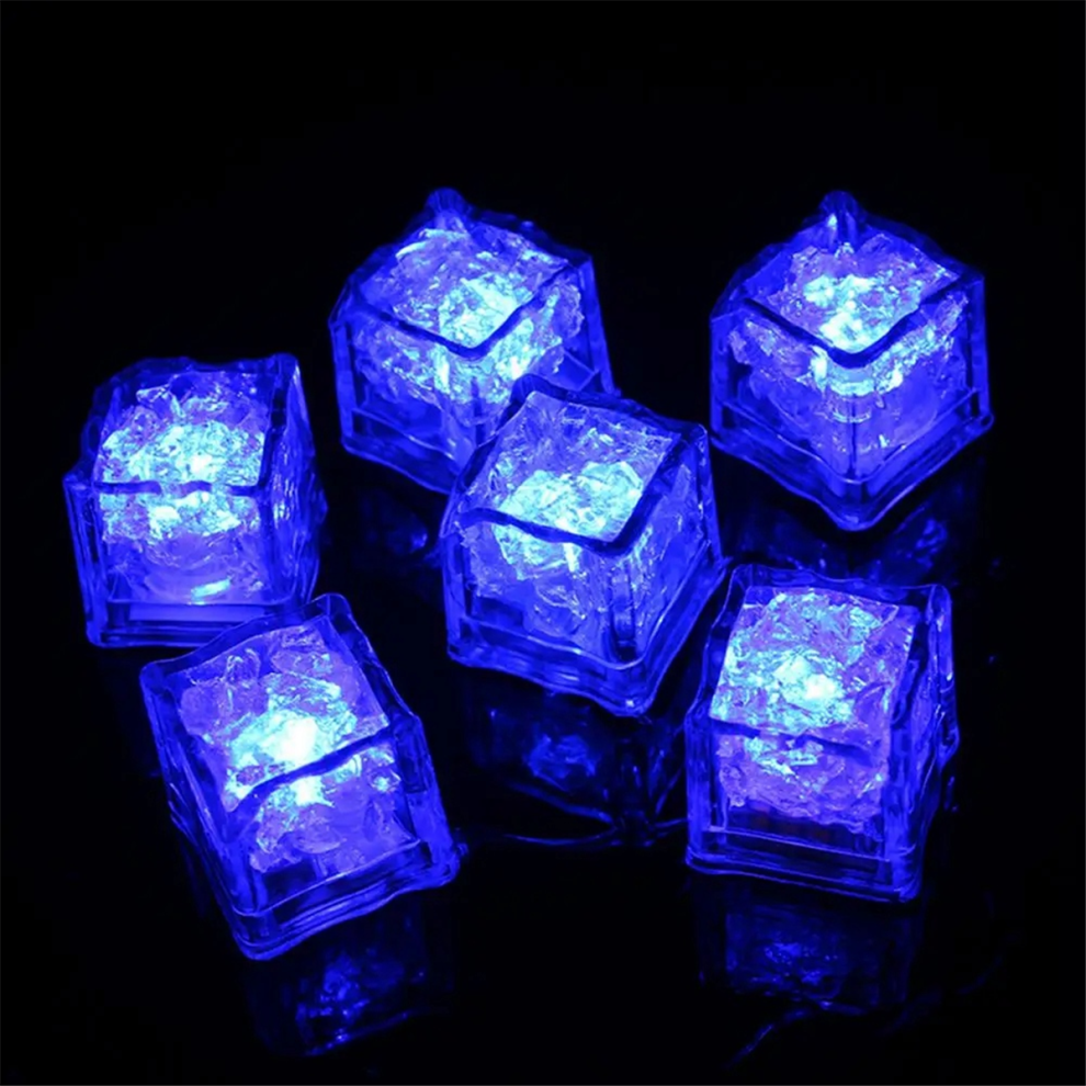 12 Cubitos De Hielo Led Impermeables Que Brillan Intermitentemente En El-image