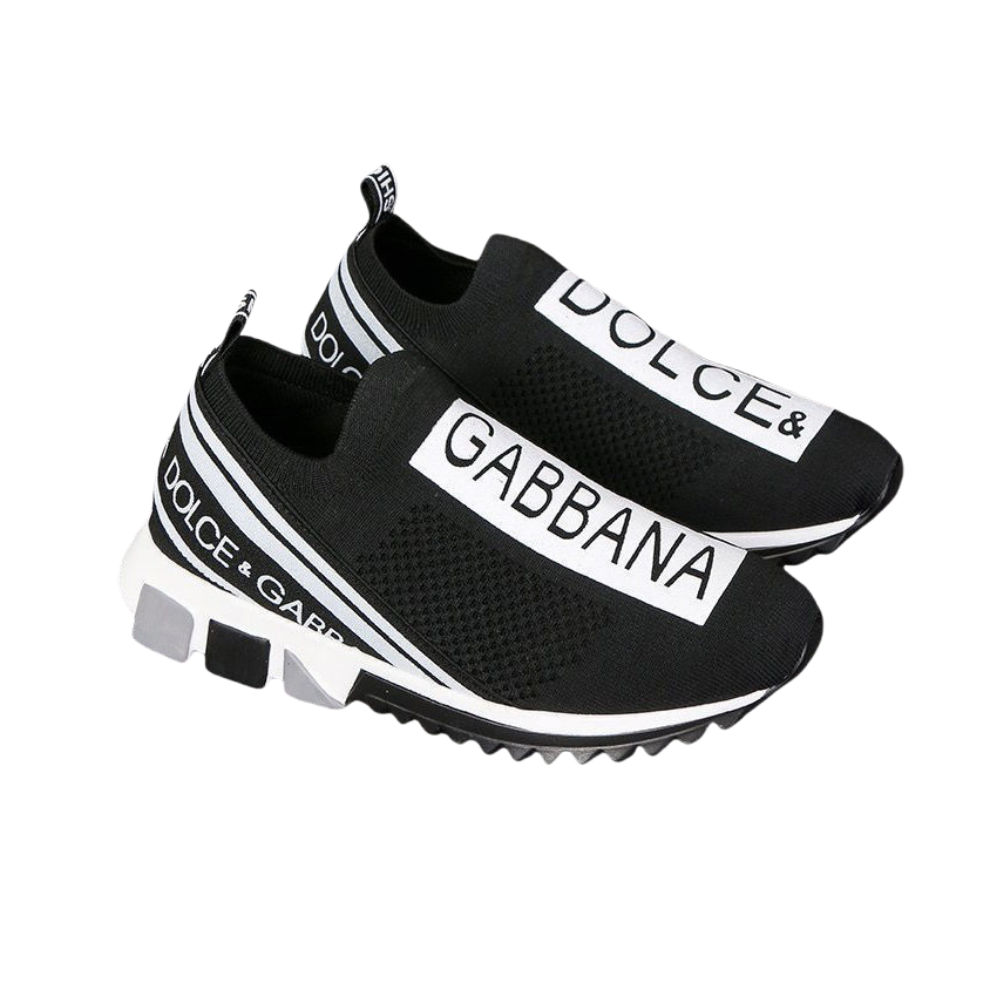 (Black, UK2/EUR35) Womens Knit Speed Runner Shoes Trainer Sneaker UK