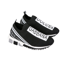 (Black, UK4/EUR37) Womens Knit Speed Runner Shoes Trainer Sneaker UK